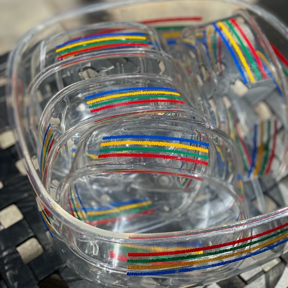 Vintage 80’s Acrylic Cameleon Salad Serving Set